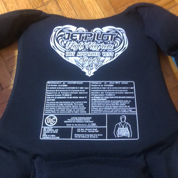 BRAND NEW NEVER USED Jet Pilot Light Neoprene DOT Approved Vest - Picture 3 of 3